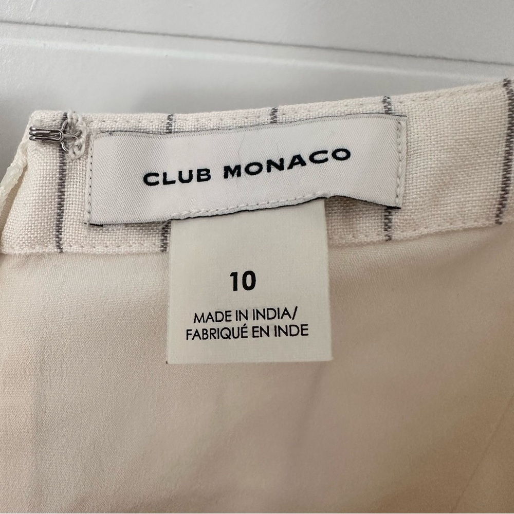 Club Monaco Linen Mini Stripe Dress - Picture 9 of 15